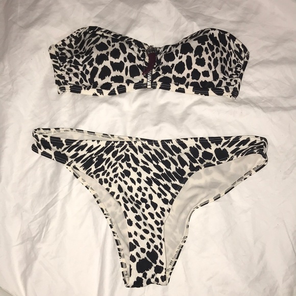 h&m animal print bikini